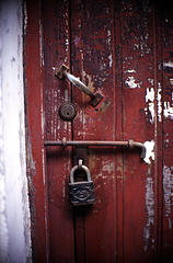 Door with many locks